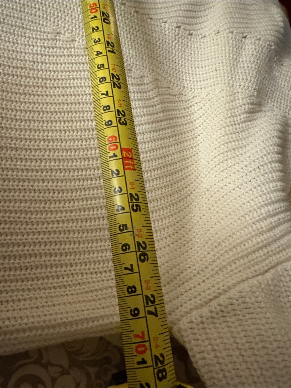 Universal Thread Ivory Open-Front Ribbed Knit Cardigan. Cotton - Picture 12 of 15